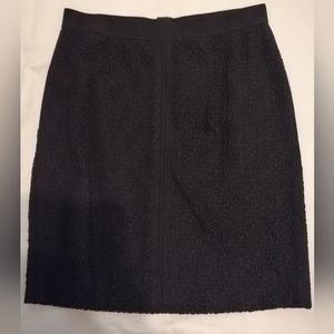 Ann Taylor black lace pencil skirt 00P